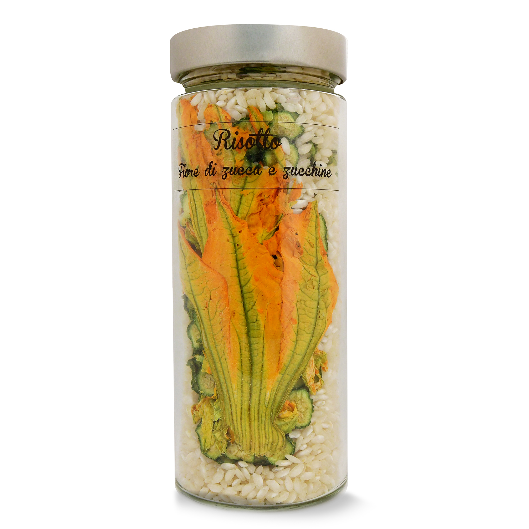 Acquista online il Risotto Zucchine e Fiore di Zucca in Vaso da 450gr